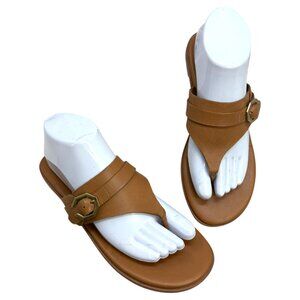Cole Haan Grand Felicity Tan Leather Buckle Thong‎ Sandals